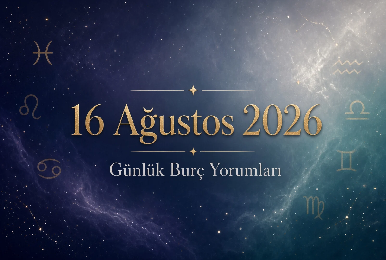 16 Ağustos 2026 burç yorumları (Aşk İş Sağlık Para)