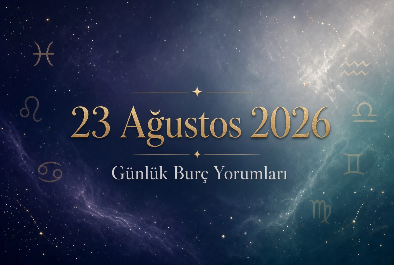 23 Ağustos 2026 burç yorumları (Aşk İş Sağlık Para)