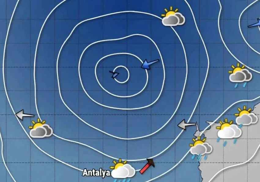 3-4-5 Temmuz 2026 Antalya Hava Durumu Tahminleri Antalya Hava Durumu - Sinoptik Durum ve Basınç Sistemleri