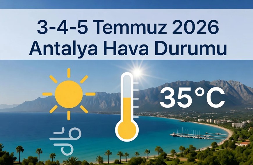 3-4-5 Temmuz 2026 Antalya Hava Durumu Tahminleri