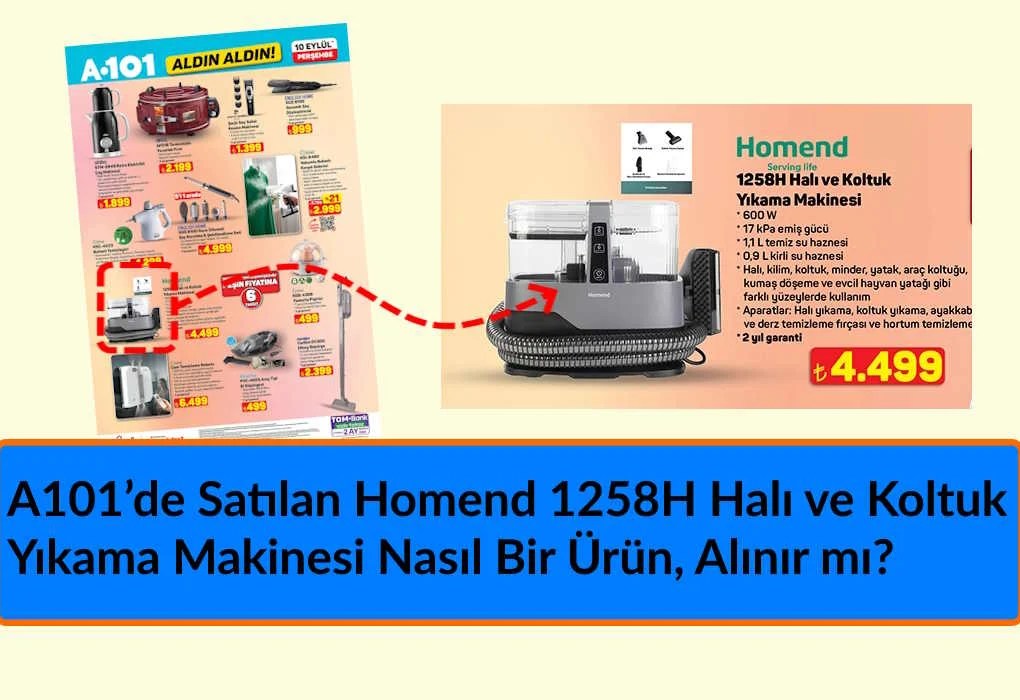 Koç Burcu 19 Eylül 2026 Günlük Yorum (Aşk Sağlık Para) A101’de Satılan Homend 1258H Halı ve Koltuk Yıkama Makinesi – 4.499 TL Nasıl Bir Ürün, Alınır mı?
