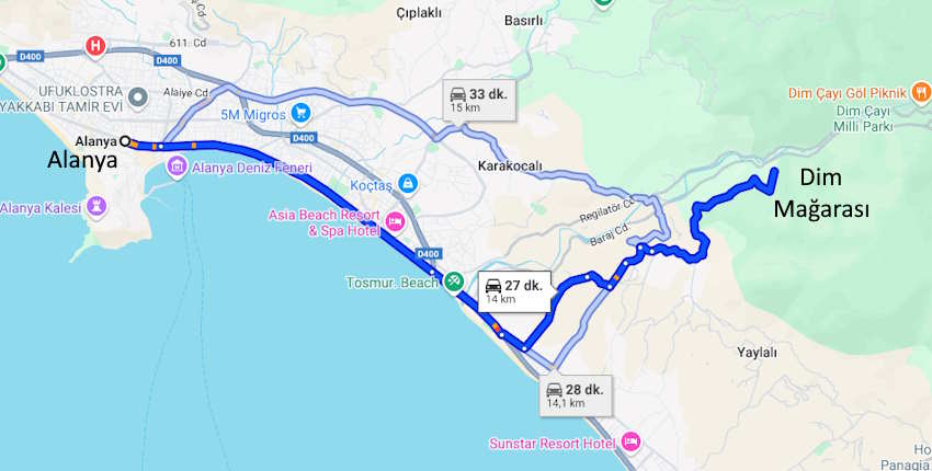 Alanya Dim Mağarası Arası Kaç km? Ulaşım ve Giriş Ücretleri