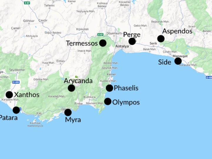 Antalya Antik Kentler Haritası ve Gezi Rehberi