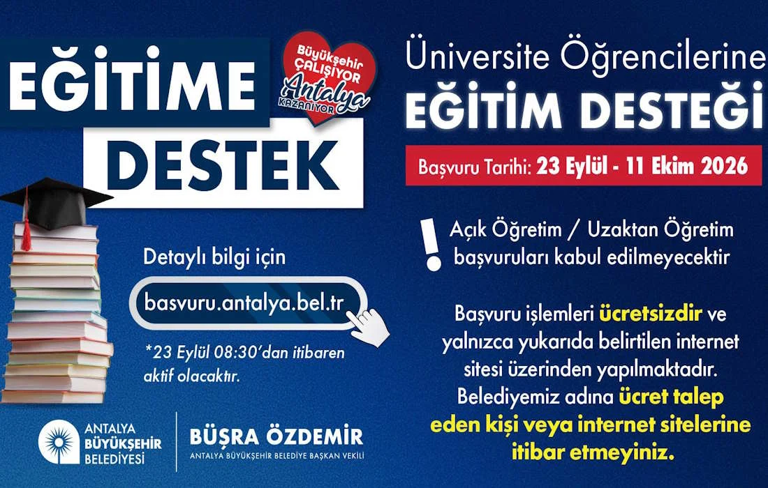Antalya Büyükşehir Belediyesi Burs Başvurusu Nasıl Yapılır?
