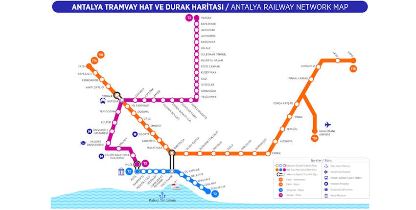 Antalya'da Kaç Tane Tramvay Hattı Var? İşte Antalya Tramvay Hatları