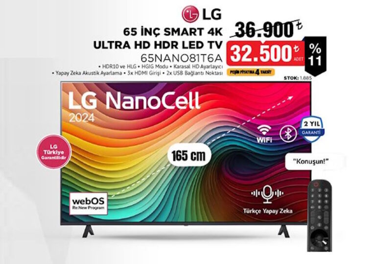 Bim'de Satılan LG Televizyon Alınır mı? LG 65 İnç Smart 4K Led TV Özellikleri