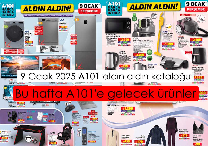 Bu hafta A101’e gelecek ürünler 9 Ocak 2025 A101 aldın aldın kataloğu