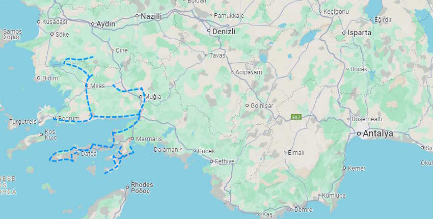 Karia Yolu Kaç Gün Sürer? İşte Karia Yolu Haritası