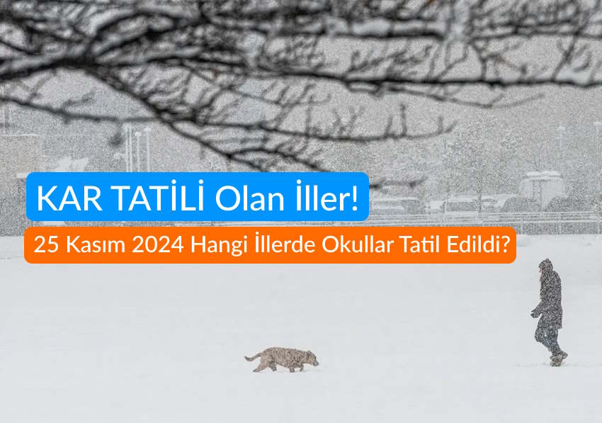 KAR TATİLİ Olan İller! 25 Kasım 2024 Hangi İllerde Okullar Tatil Edildi?